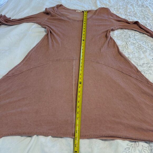 Easel L Boho Lagenlook Dress Asymmetrical Hem Slouchy Minimalist Beach - Picture 10 of 11